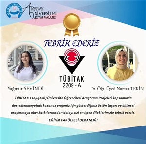 Öğrencilerimizin Projeleri TÜBİTAK'tan Destek Alacak