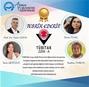 Öğrencilerimizin Projeleri TÜBİTAK'tan Destek Alacak
